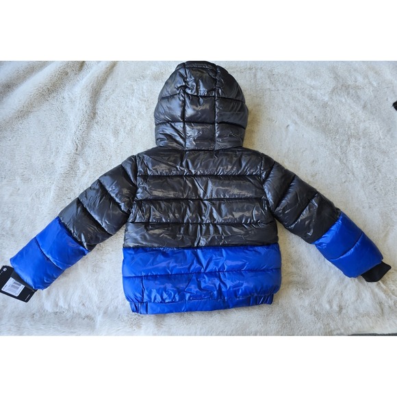 Nike Boys Puffer Jacket Winter Coat Dark Smoke Gray Blue 3T NEW - Picture 3 of 10